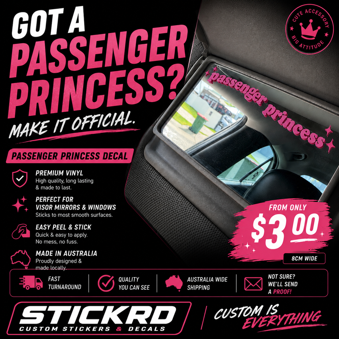 Passenger Princess Sticker